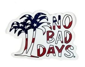 NO BAD DAYS®  Decal - USA Red, White & Blue
